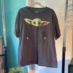 Star Wars Charcoal T-Shirt with Green Character
